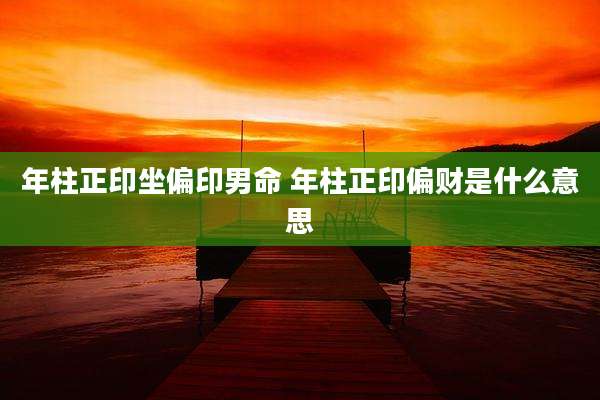 年柱正印坐偏印男命 年柱正印偏财是什么意思