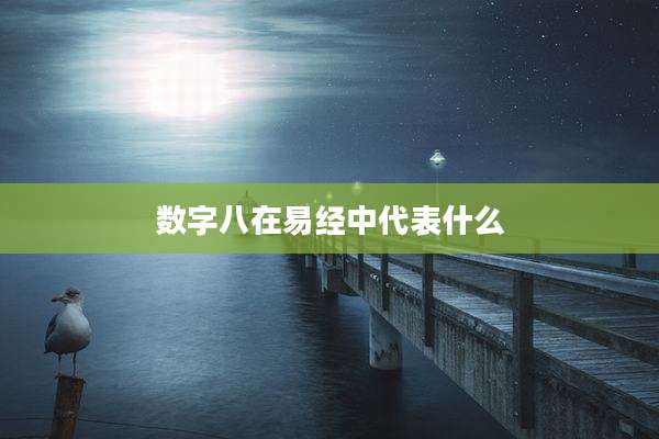 数字八在易经中代表什么