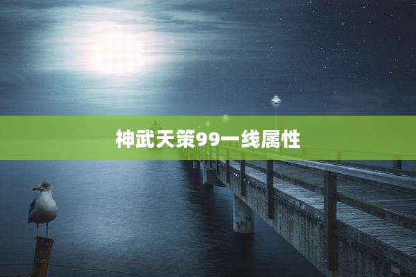 神武天策99一线属性