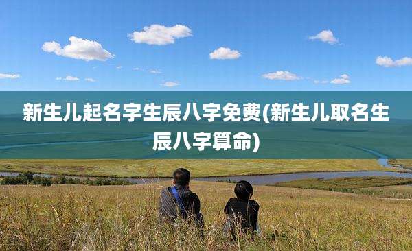 新生儿起名字生辰八字免费(新生儿取名生辰八字算命)