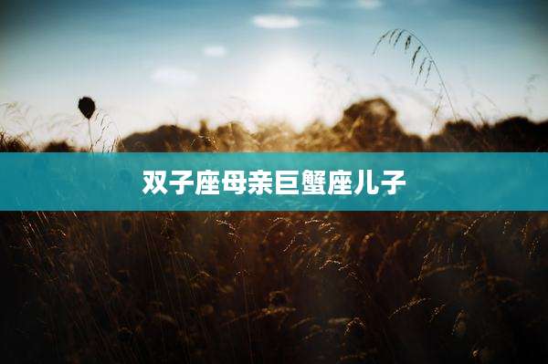 双子座母亲巨蟹座儿子