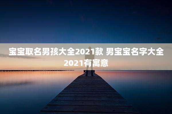 宝宝取名男孩大全2021款 男宝宝名字大全2021有寓意