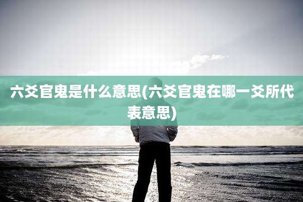 六爻官鬼是什么意思(六爻官鬼在哪一爻所代表意思)