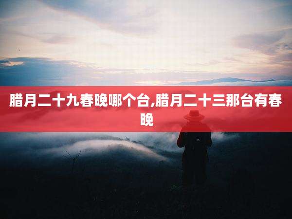 腊月二十九春晚哪个台,腊月二十三那台有春晚
