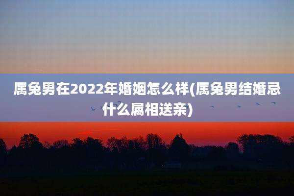 属兔男在2022年婚姻怎么样(属兔男结婚忌什么属相送亲)