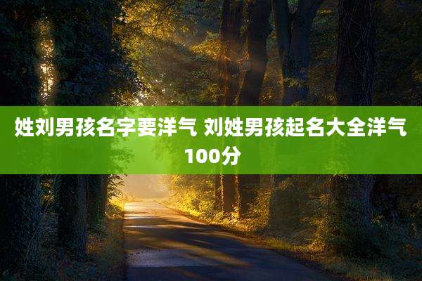 姓刘男孩名字要洋气 刘姓男孩起名大全洋气100分