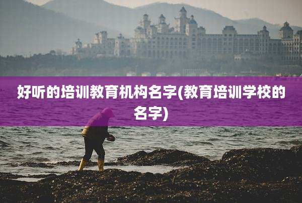 好听的培训教育机构名字(教育培训学校的名字)