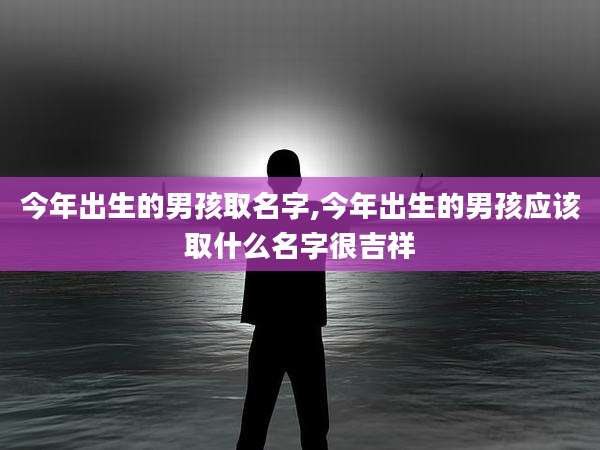 今年出生的男孩取名字,今年出生的男孩应该取什么名字很吉祥