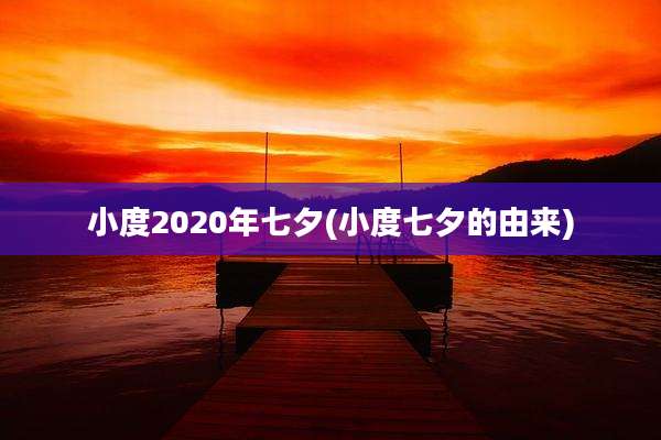 小度2020年七夕(小度七夕的由来)