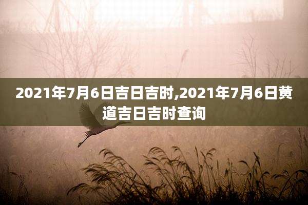 2021年7月6日吉日吉时,2021年7月6日黄道吉日吉时查询