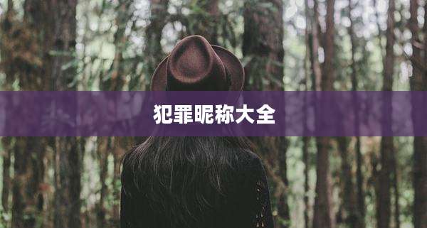 犯罪昵称大全