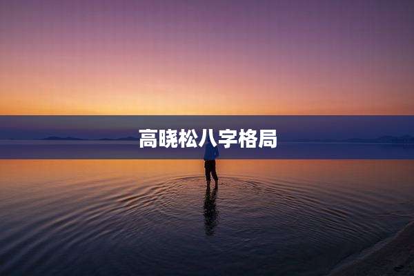 高晓松八字格局