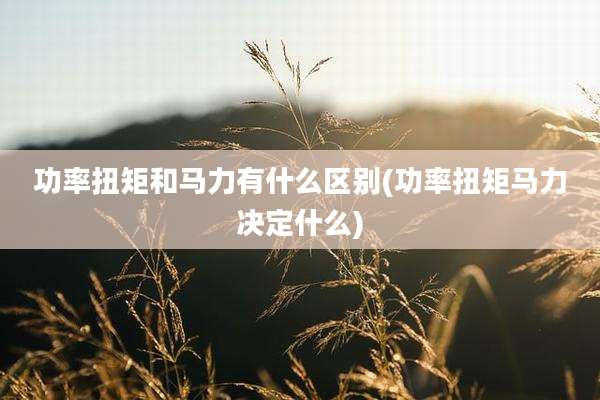 功率扭矩和马力有什么区别(功率扭矩马力决定什么)