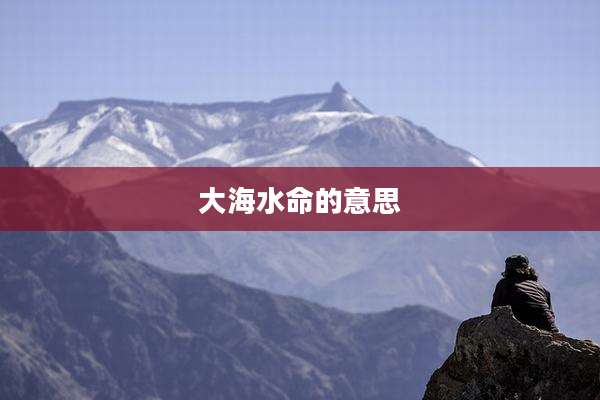 大海水命的意思