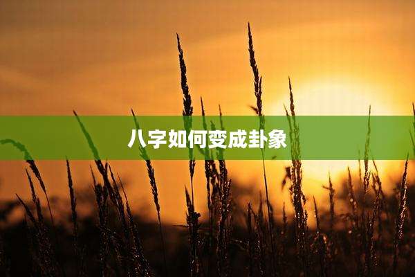 八字如何变成卦象