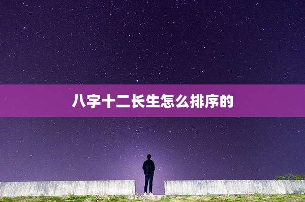 八字十二长生怎么排序的