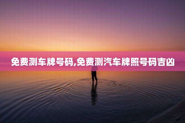 免费测车牌号码,免费测汽车牌照号码吉凶
