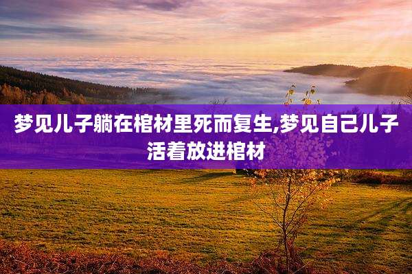 梦见儿子躺在棺材里死而复生,梦见自己儿子活着放进棺材