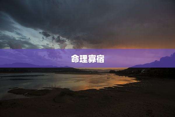 命理寡宿