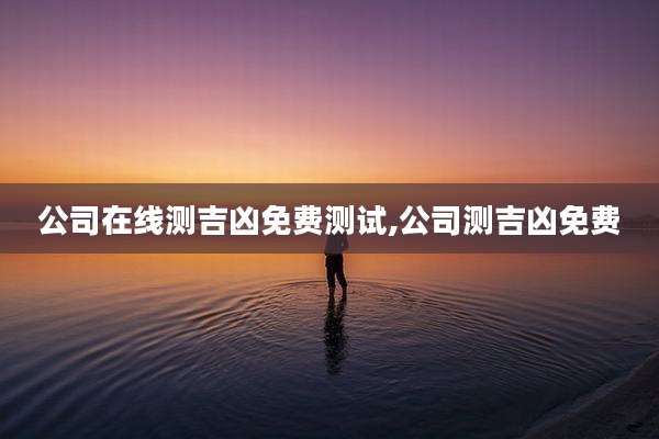 公司在线测吉凶免费测试,公司测吉凶免费