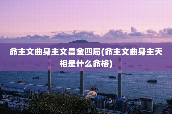 命主文曲身主文昌金四局(命主文曲身主天相是什么命格)
