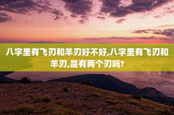 八字里有飞刃和羊刃好不好,八字里有飞刃和羊刃,是有两个刃吗?