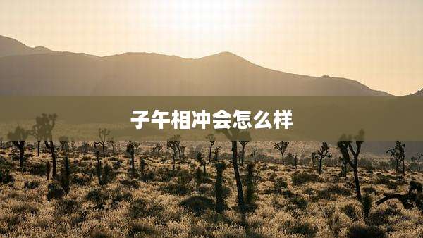 子午相冲会怎么样