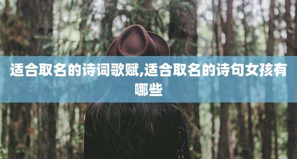 适合取名的诗词歌赋,适合取名的诗句女孩有哪些