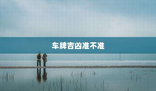 车牌吉凶准不准
