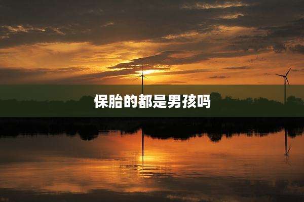 保胎的都是男孩吗