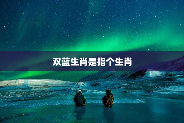双蓝生肖是指个生肖