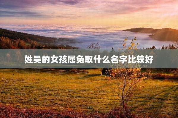 姓吴的女孩属兔取什么名字比较好