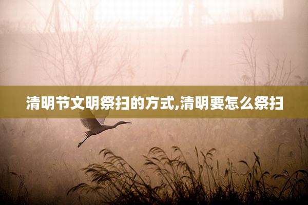 清明节文明祭扫的方式,清明要怎么祭扫