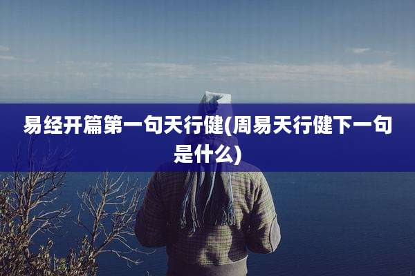 易经开篇第一句天行健(周易天行健下一句是什么)