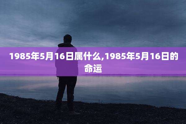 1985年5月16日属什么,1985年5月16日的命运