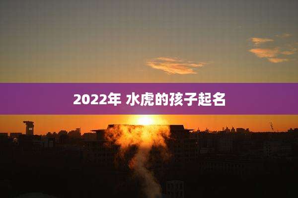 2022年 水虎的孩子起名