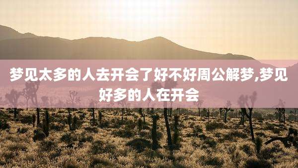 梦见太多的人去开会了好不好周公解梦,梦见好多的人在开会