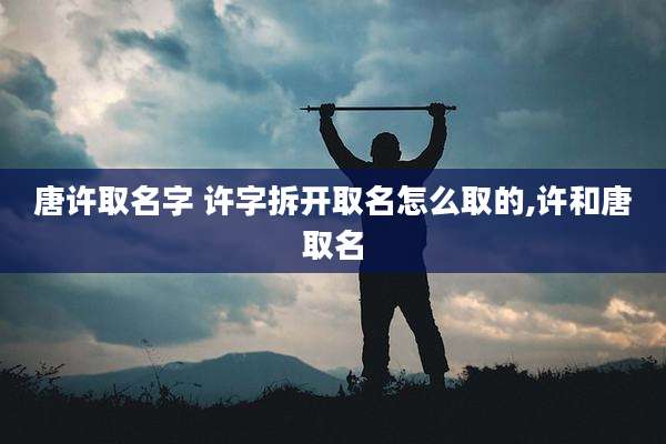 唐许取名字 许字拆开取名怎么取的,许和唐取名