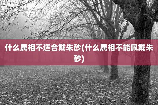 什么属相不适合戴朱砂(什么属相不能佩戴朱砂)
