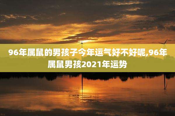 96年属鼠的男孩子今年运气好不好呢,96年属鼠男孩2021年运势