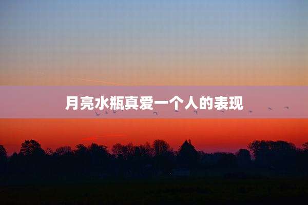 月亮水瓶真爱一个人的表现