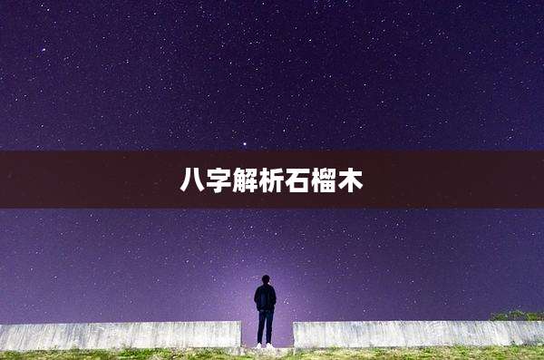 八字解析石榴木