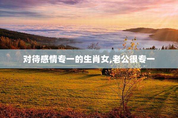 对待感情专一的生肖女,老公很专一