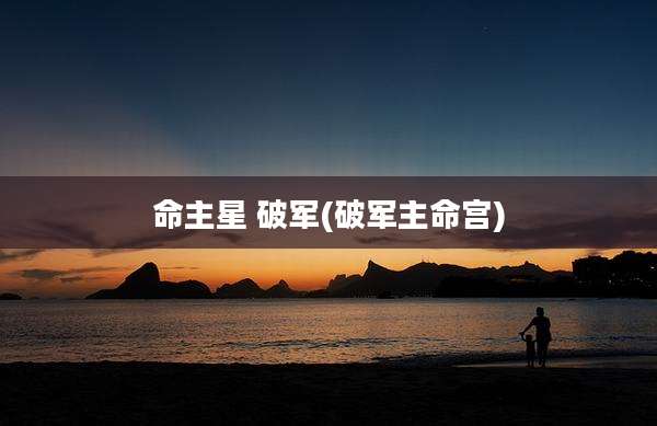 命主星 破军(破军主命宫)