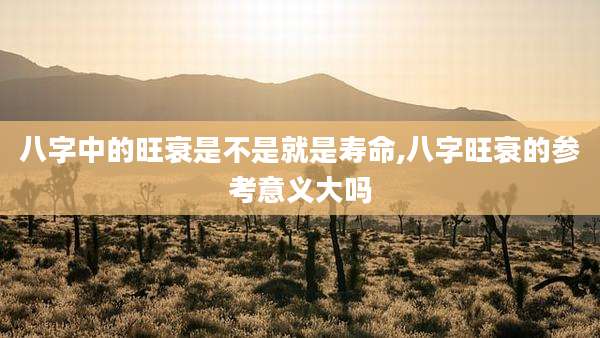 八字中的旺衰是不是就是寿命,八字旺衰的参考意义大吗
