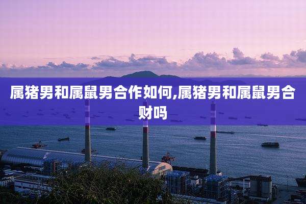 属猪男和属鼠男合作如何,属猪男和属鼠男合财吗