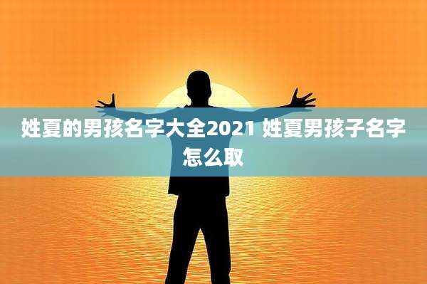 姓夏的男孩名字大全2021 姓夏男孩子名字怎么取