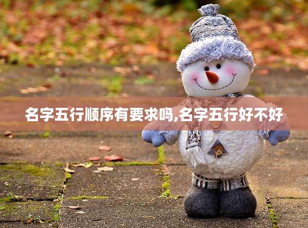 名字五行顺序有要求吗,名字五行好不好
