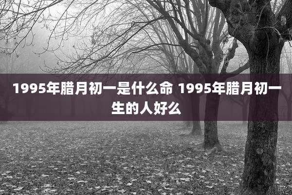 1995年腊月初一是什么命 1995年腊月初一生的人好么