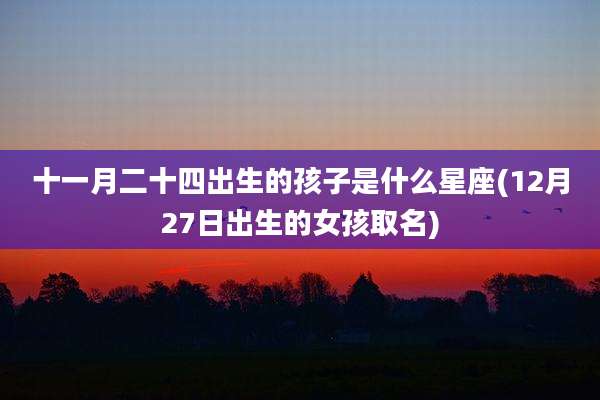 十一月二十四出生的孩子是什么星座(12月27日出生的女孩取名)